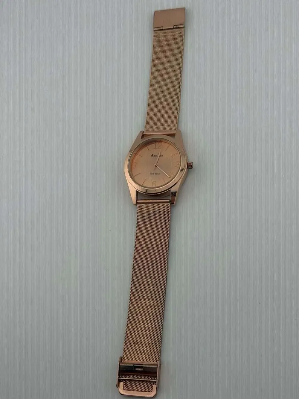 BOGO!-Appolus New York Watch with Rose Gold Mesh Band NEW BATTERY